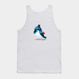 Tree swallow bird with a heart and a hat Tank Top